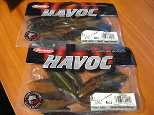 2 Packs Havoc 5" Wide Load Soft Plastic Fishing Baits Perfection - Picture 1 of 4