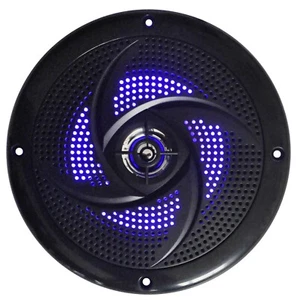 TRA Black LED Caravan RV 6.5inch Waterproof 120 Watt Low-Profile Speaker (Pair) - Picture 1 of 6