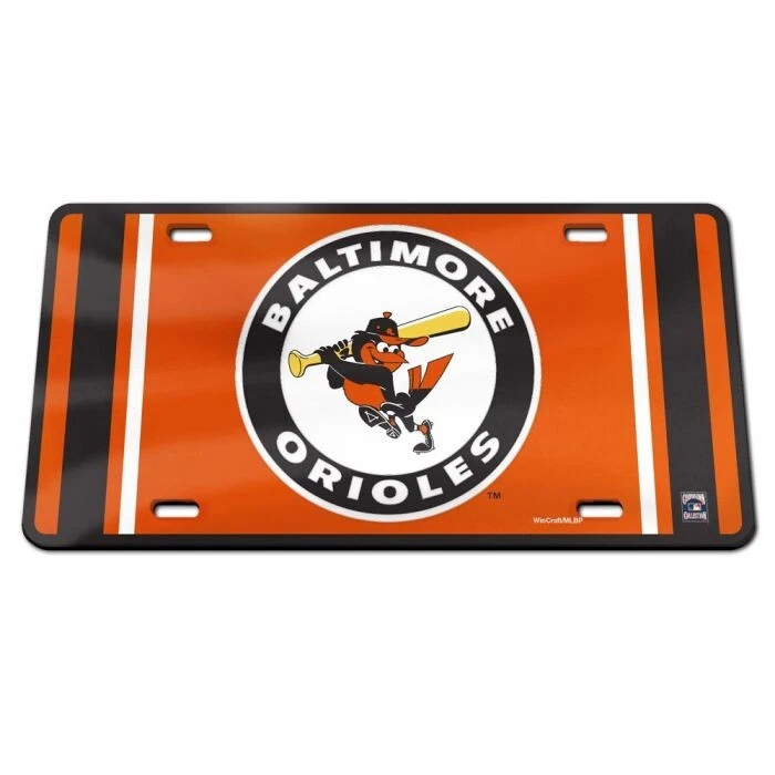 BALTIMORE ORIOLES SPECIALTY ACRYLIC CAR LICENSE PLATE MLB LICENSED - Image 1 of 1