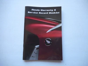 HONDA MOTORCYCLE WARRANTY & SERVICE RECORD BOOK - Picture 1 of 17