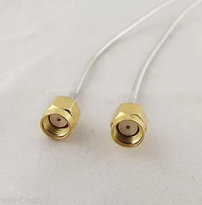 10 sztuk 12 cali RP-SMA Wtyczka na RP-SMA Wtyczka Żeńska Pin RF RG405 Zworka Pigtail Kabel - Zdjęcie 1 z 7