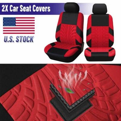 For JEEP Liberty 2002-2012 Cloth Seat Covers Car 2PCS Front Seats Protector Red Foto 1 de 4