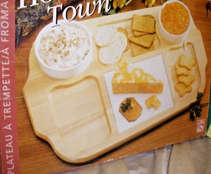 Vintage Alco 8928 Home town chip 'n Dip / Cheese wooden tray Board/plater - Picture 1 of 1