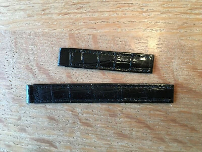 New - Black Leather Strap CARTIER - Folding Clasp - New - Image 1 of 2