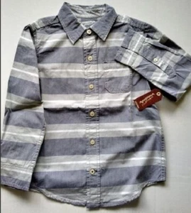 New w/tags Arizona Jean Co. Boy's Blue Stripe Cotton Button Down Shirts-Size M5 - Picture 1 of 2