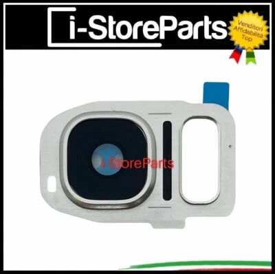 VETRINO CORNICEE LENTE FOTOCAMERA POSTERIORE CAMERA SAMSUNG S7 G930 SILVER - Immagine 1 di 2