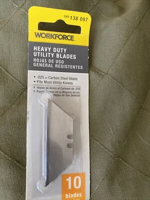 Lot Of 2 WORKFORCE HEAVY DUTY UTILITY BLADES  "ALL PURPOSE" 20 COUNT - Image 1 of 2