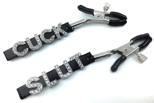 Non piercing nipple jewellery Cuckold Nipple Rings - Burlesque Bondage Hotwife - Picture 1 of 6
