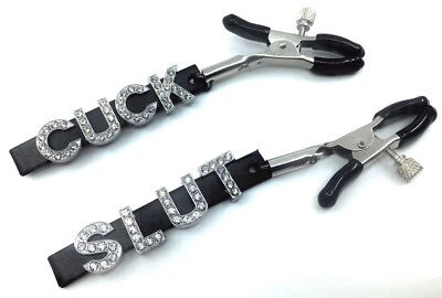 Non piercing nipple jewellery Cuckold Nipple Rings - Burlesque Bondage Hotwife - Image 1 of 4
