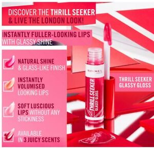Rimmel Thrill Seeker Glassy Gloss 10ml * 6 Shades Available* FREE UK DELIVERY