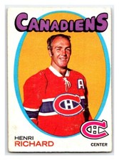 1971-72 O-PEE-CHEE HENRI RICHARD VINTAGE NHL HOCKEY CARD # 120 Montreal Canadien