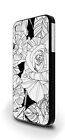 Black White Floral Flower Pattern Cover Case for iPhone 4/4s 5/5s 5c 6 6 Plus