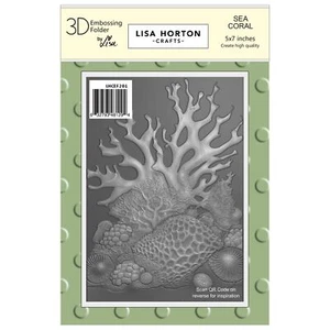 Lisa Horton Crafts Embossing Folder 5"X7"-Sea Coral - Picture 1 of 1