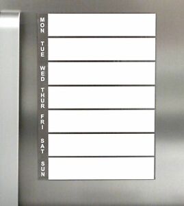 Grey A4 Magnetic Whiteboard Weekly Planner Fridge Message Memo Board + Pen