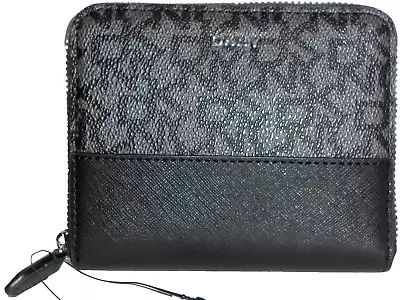 DKNY Vela Monogram Saffiano Leather Small Zip-Around Wallet NWT - Image 1 of 4