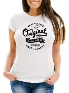 Cool Women's Original Denim Goods Vintage Print Original Slim Fit T-Shirt - Picture 1 of 4
