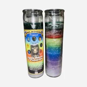 SANTA MUERTE 7 POTENCIAS Veladora - Holy Death 7 Powers Fixed Candle 7 colores - Picture 1 of 1