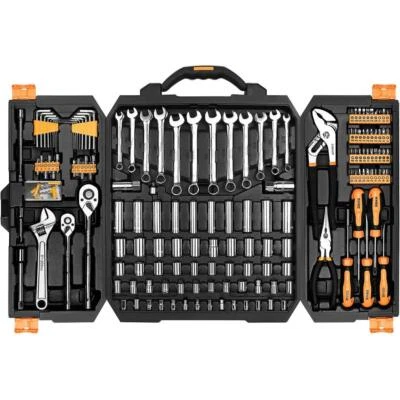 DEKOPRO 192 Piece Mechanics Tool Set Socket Wrench Set, Plastic Storage Case wit — 第 1/4 张图片