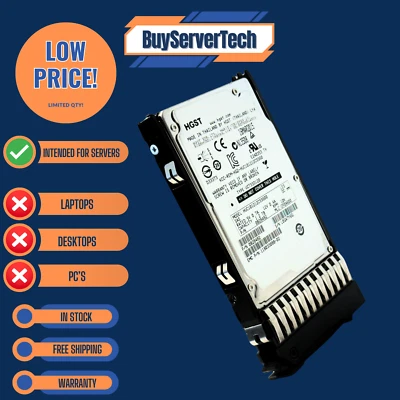 718160-B21 1.2TB 10K SAS 2.5" HDD | Dual Port | 6Gbps | G6 G7 | 718291-001 - Image 1 of 3