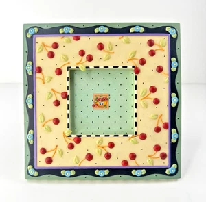 Mary Engelbreit Michel & Co Kirsche Blumenmuster Cottagecore 7" Bilderrahmen - Bild 1 von 10