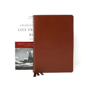 Christian Bible – NKJV Charles Stanley Life Principles Leather - Imagen 1 de 9