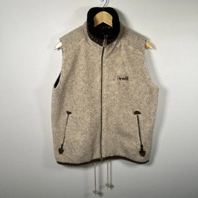 Vintage Vail Sportswear 90s Y2K Sherpa Fleece Vest XL Western Ski Chunky Outdoor - Image 1 of 4