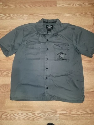 Camisa Harley Davidson Para Hombre Mediana 99031-08VM Gris Willie G. Calavera Abotonada2XX Foto 1 de 4