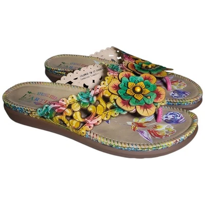 L'Artiste Solange Sandals Women's Size US 6.5 - 7 EU 37 Cottagecore Botanical - Image 1 of 4
