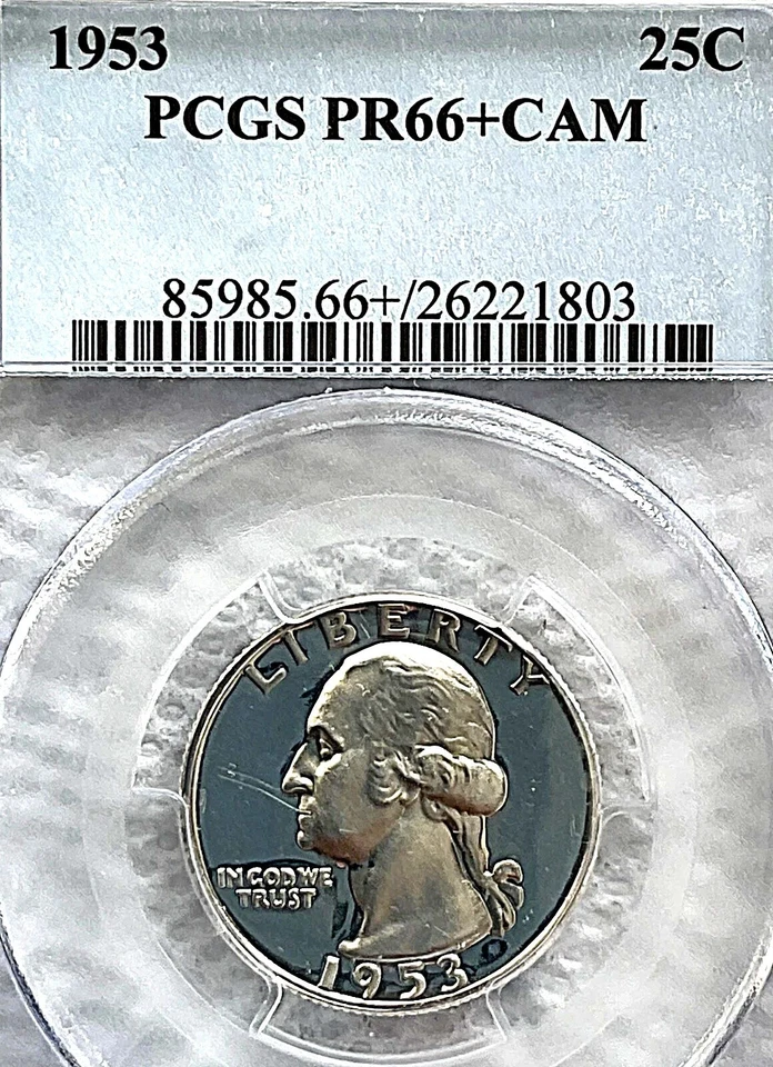 1953-P George Washington Silver Quarter Proof PCGS PR66 / HARD TO FIND /UNC - Image 1 of 4