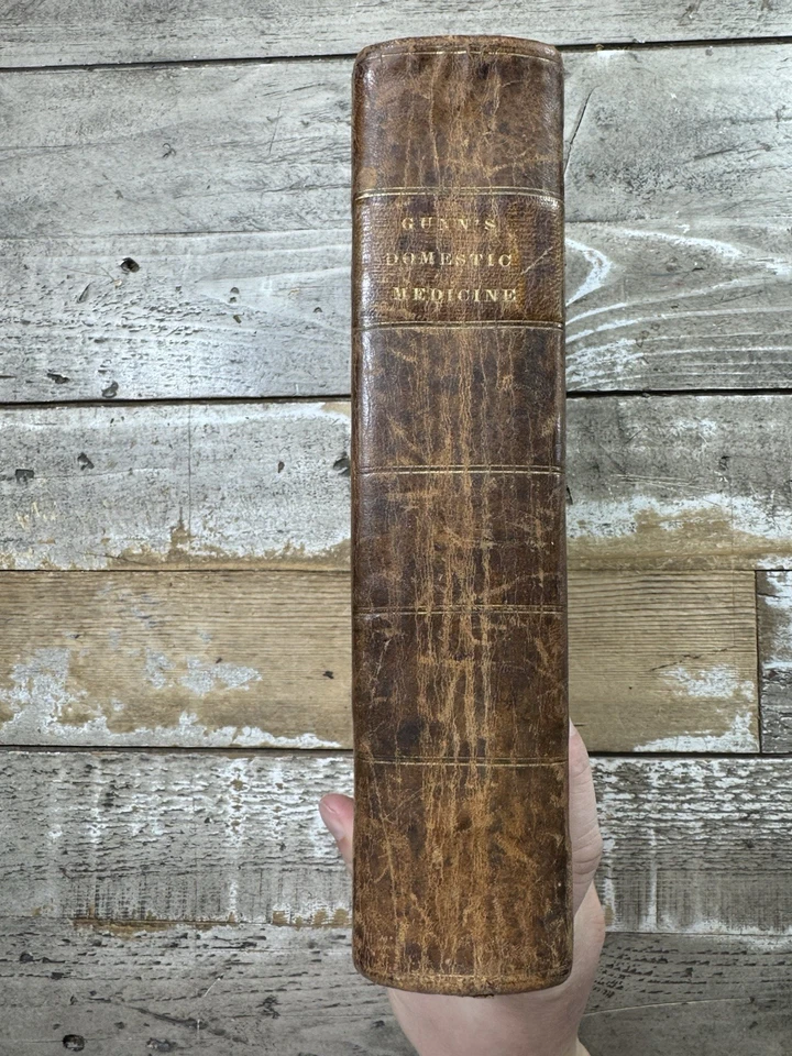 1838 Antique Medical Book “Gunn's Domestic Medicine” Xenia, Ohio Print, 10th ed. - Image 1 of 4
