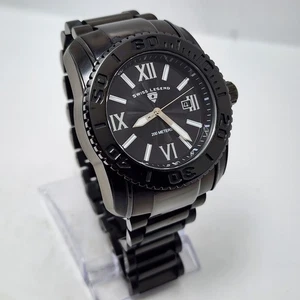 Swiss Legend 316L Cuarzo Analógico Hombre Reloj Buzo WR 200M HECHO EN SUIZA Todo ST ACERO - Imagen 1 de 10