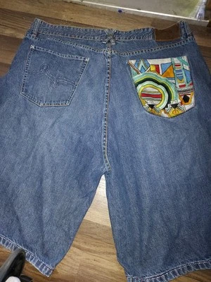 Vintage LRG Lifted Research Group Men’s 42 Denim Jean Shorts  Hip Hop - Image 1 of 4