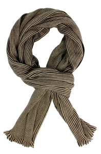 Zweifarbig Strickschal braun Damenschal   100% Wolle - Picture 1 of 3