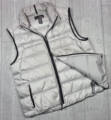 Chaleco acolchado RLX Ralph Lauren para hombre XL plateado cremallera completa plumas bolsillos con cremallera Foto 1 de 4