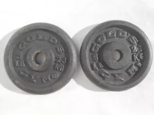 Vintage Gold's Gym 5 LB Dumbbell Weight Plates 1" Fit 2.3 KG Set of 2 - Picture 1 of 11
