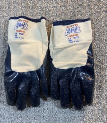 1 Par Mejor Guante Nitri-Pro 7066R-09 Talla Grande Hecho en EE. UU. Foto 1 de 2