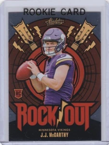 J.J. MCCARTHY ROOKIE CARD 2024 Absolute Football RC Minnesota Vikings ROCK OUT! - Picture 1 of 2