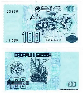 1992 Algeria 100 Dinar Banknote P137 - Picture 1 of 1