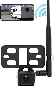 Wireless Trailer Backup Camera 3rd Mounting Smart RearView for iOS Android Phone - Picture 1 of 8