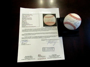 KIRBY PUCKETT # 34 MINNESOTA TWINS HOF SIGNED AUTO VINTAGE OAL BASEBALL JSA LOA - Picture 1 of 5