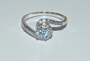 Lovely, Whte Gold Plated Cubic Zirconia Ring - Picture 1 of 7