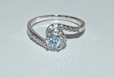 Lovely, Whte Gold Plated Cubic Zirconia Ring - Image 1 of 4
