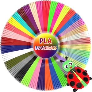 36 Colors 3D Pen Filament 1.75mm PLA, Each Color 10 Feet, Total 360 Feet (NEW) - Picture 1 of 9