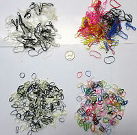 -130TTN LOT OF 1 OR 3 PACK--10PC 20MM 2 TONE  SOLID COLOR PONYTAIL ELASTIC 