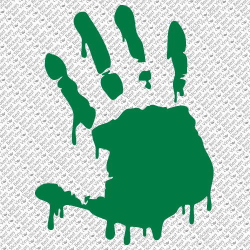 MANO SANGRIENTA ZOMBI IMPRESIÓN WALKING DEAD BIKE VINILO CALCOMANÍA PEGATINA (BH-01) Foto 1 de 1