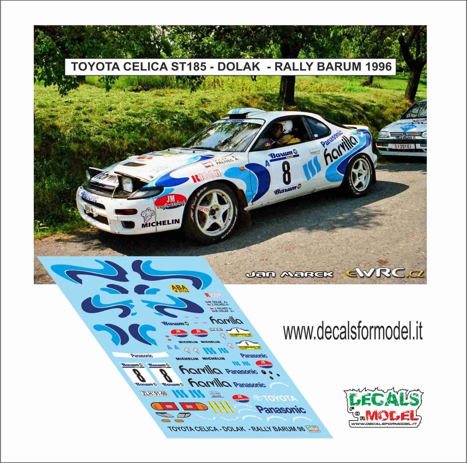 DECALS 1:43 TOYOTA CELICA 4WD DOLAK BARUM RALLYE 1996 - Immagine 1 di 1