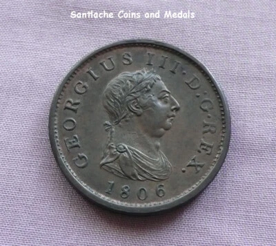 1806 KING GEORGE III COPPER ONE PENNY - NO INCUSE CURL - NICE HIGH GRADE COIN - Image 1 of 2