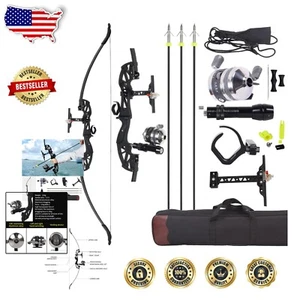 53" Recurve Bowfishing Kit - Ergonomic 30/40 Lbs Takedown Bow for Right-Handers - Picture 1 of 8