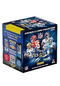 NFL Panini 2021 Football Sticker + Card Collection Box Of 50 Packs Sealed Rare - Picture 1 of 5