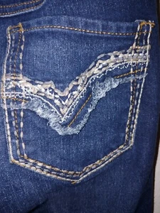 Pantalones de mezclilla para mujer Mudd ajustados elásticos azules 7 C7144I - Imagen 1 de 3